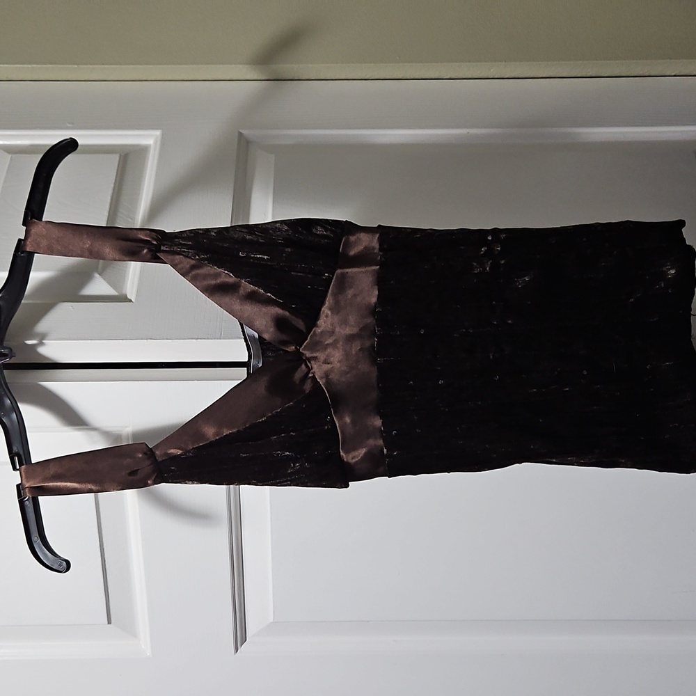 VINTAGE Y2K Charlotte Russe Velour Sequin Tie Back Tank Top
